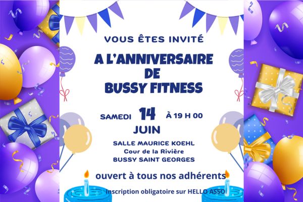 anniversaire bussy fitness